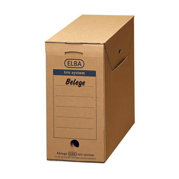 6 ELBA Archivboxen tric system braun 16,0 x 34,1 x 31,5 cm