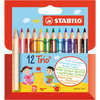 thumb-STABILO Trio® dick und kurz Buntstifte farbsortiert, 12 St.