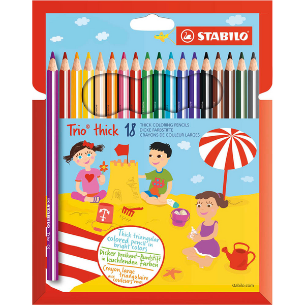 STABILO Trio® thick Buntstifte farbsortiert, 18 St.