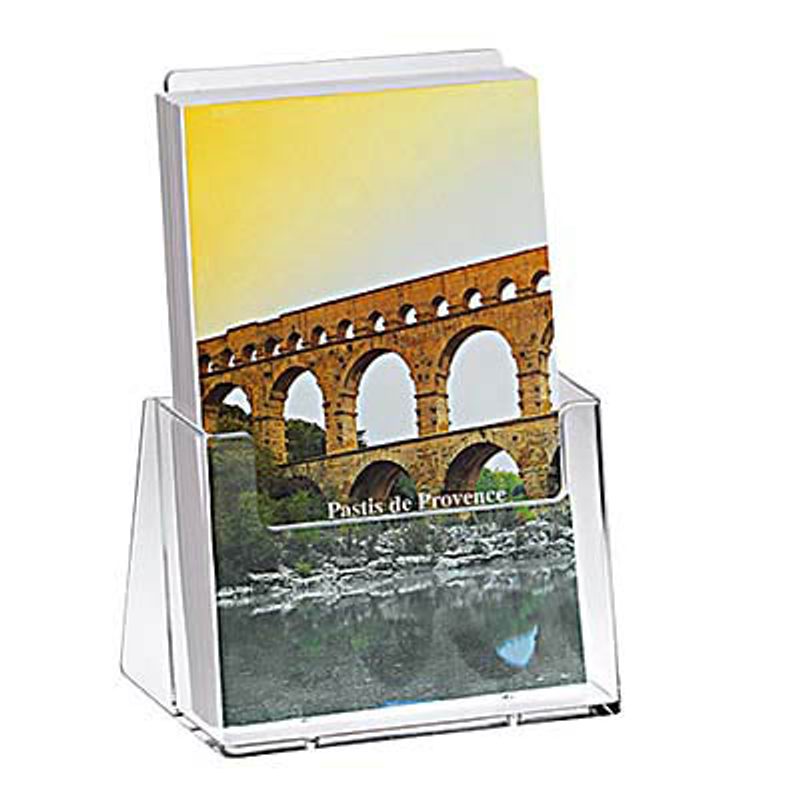 2 helit Tischprospekthalter transparent DIN A5
