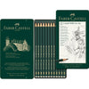 thumb-FABER-CASTELL Castell 9000 Art Set Bleistift-Set B, H, HB, 2H, 2B, F, 3B, 4B, 5B, 6B, 7B, 8B grün, 12 St.