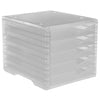 thumb-styro Schubladenbox styroswingbox light  transparent 275-8430.224, DIN C4 mit 5 Schubladen