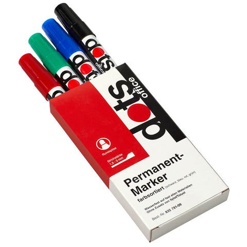 dots Permanentmarker farbsortiert 1,5 - 3,0 mm, 4 St.