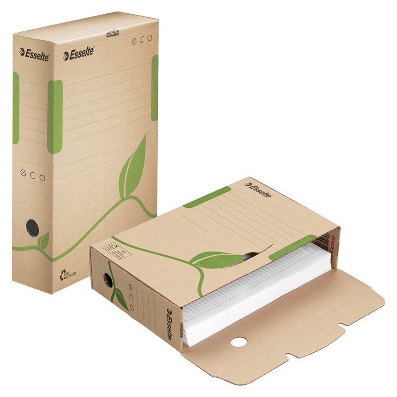 25 Esselte Archivboxen ECO braun 8,0 x 23,3 x 32,7 cm