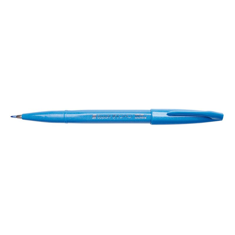 Pentel SES15C-S Brush-Pen blau, 1 St.