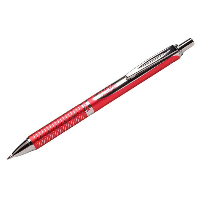 Pentel EnerGel BL407 Gelschreiber rot/silber 0,35 mm, Schreibfarbe: schwarz, 1 St.