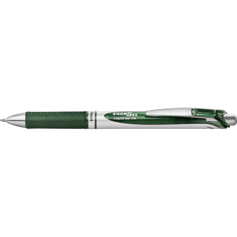 Pentel EnerGel BL77 Gelschreiber olivgrün/silber 0,35 mm, Schreibfarbe: grün, 1 St.