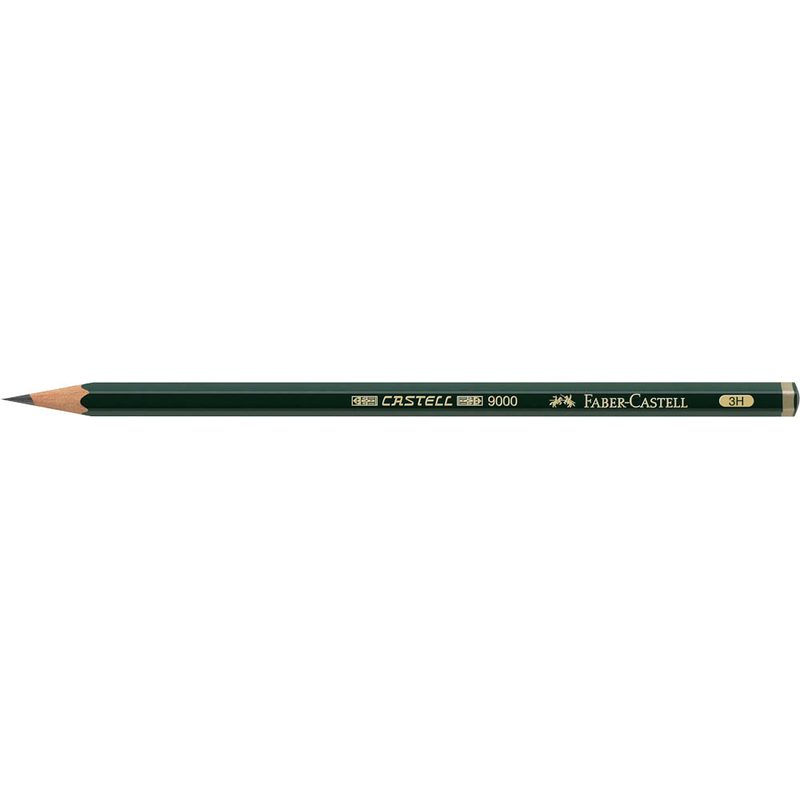 FABER-CASTELL 9000 Bleistift 3H grün, 1 St.