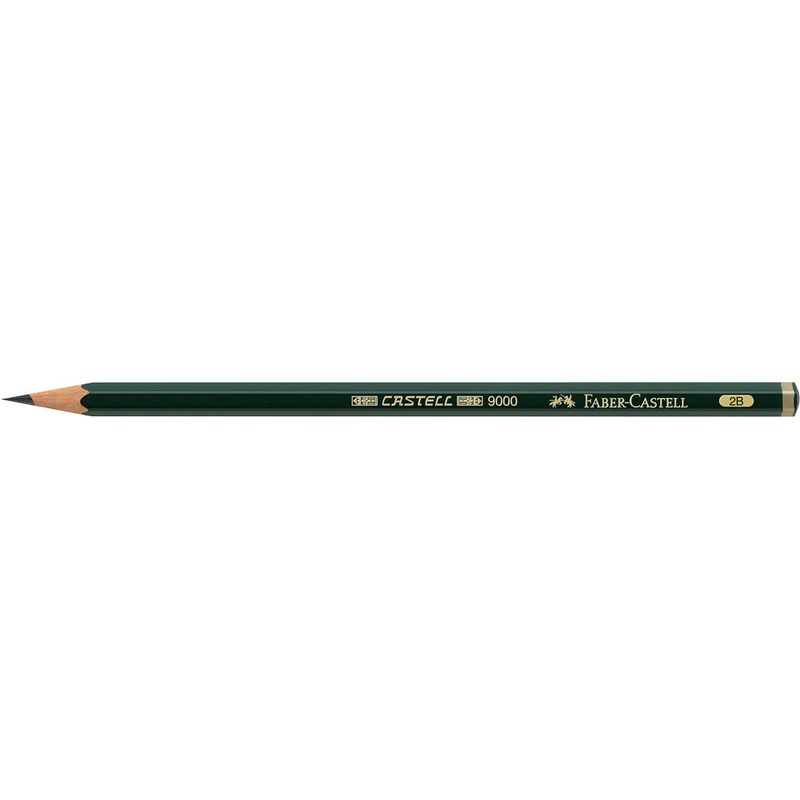 FABER-CASTELL 9000 Bleistift 2B grün, 1 St.