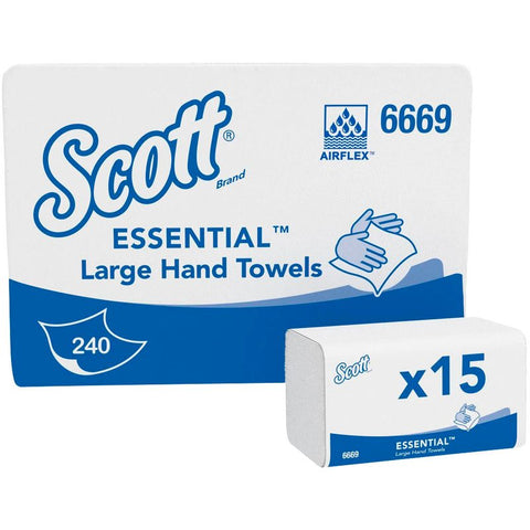 Scott® Papierhandtücher 6669 ESSENTIAL Large Interfold-Falzung 1-lagig 3.600 Tücher