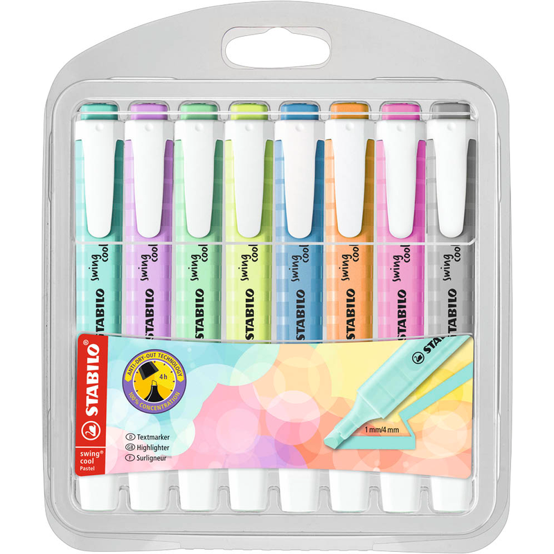 STABILO swing cool Pastel Textmarker farbsortiert, 8 St.
