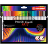 thumb-STABILO Pen 68 brush ARTY Filzstifte farbsortiert, 30 St.