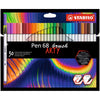 thumb-STABILO Pen 68 brush ARTY Filzstifte farbsortiert, 30 St.