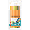 thumb-STABILO point 88 Soft colors Fineliner farbsortiert 0,4 mm, 10 St.