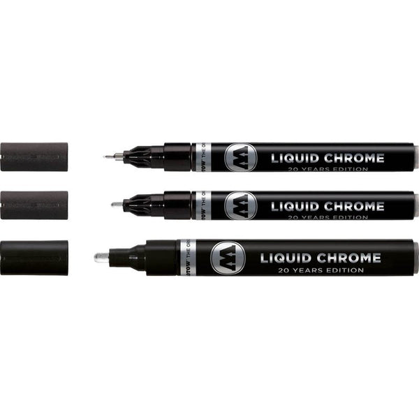 MOLOTOW LIQUID CHROME™ Acrylstifte-Set chrom 3 St.