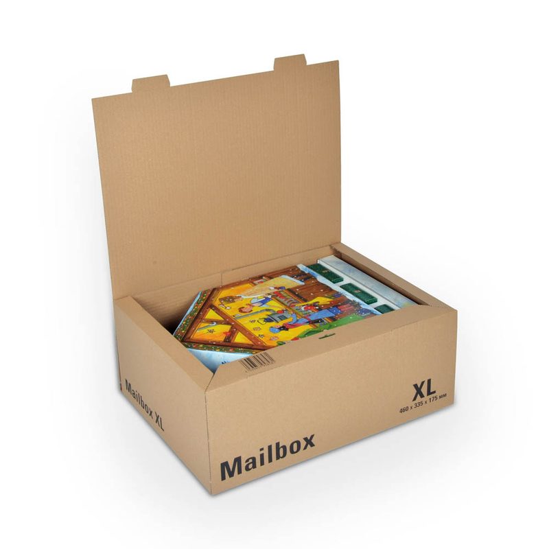 10 ColomPac® Versandkartons CP 098 Mailbox XL 46,5 x 34,9 x 18,4 cm